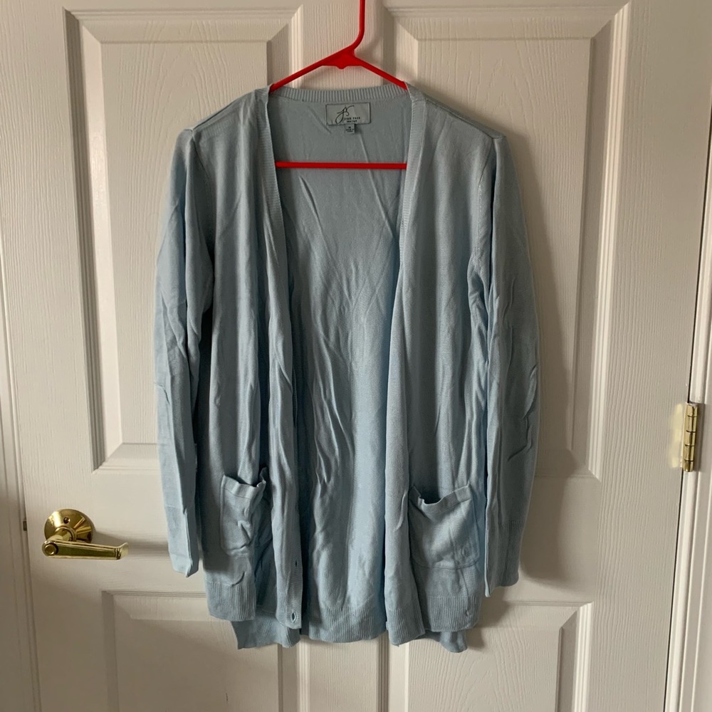 Blue cardigan